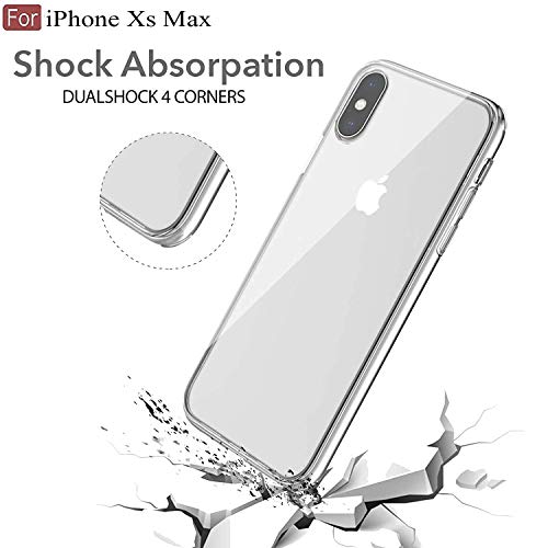 Image of CEDO iPhone Xs Max Clear Case | Soft Flexible Slim-Fit | Full Body 360 Protection Shock Proof TPU Back Cover (Transparent)