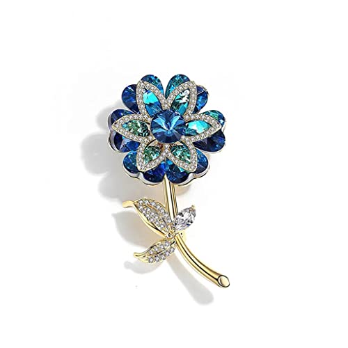 Broche de banquet bleue pour ajuster un manteau ou pull col v