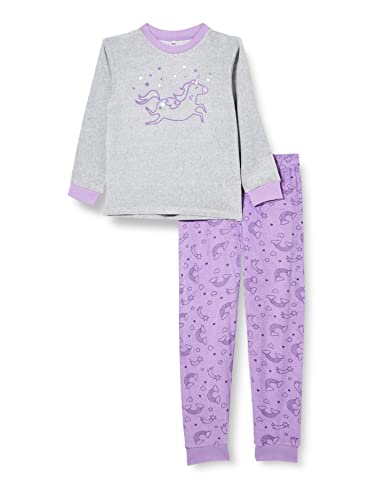 Playshoes Unisex Kinder Frottee Schlafanzug Zweiteilig Pyjama-Set, Einhorn, 140 EU