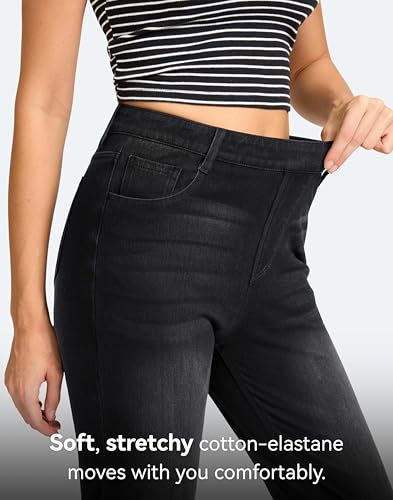 Image of Rammus Straight Leg Jeans for Women | Stretchy, Pull on, Sweatpant Jean, High Waisted, Denim Pants, Trendy, Jeggings, Bootcut, Comfortable