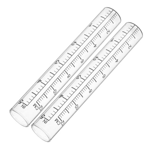 Mikikit Outdoor Rain Gauge Replacement Tubes 2 Pack Glass Tube for Rain Measurement