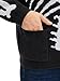 PLEPAN Men's Skeleton Cardigan Sweaters Button Down Unisex Knitted Halloween Sweater Outwear with Pockets, Black, L