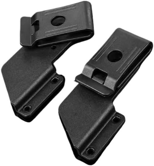 4 Set 360° Rotatable Deep Carry Pocket Clip Fits for Kydex Sheath Knife Case, Universal Back Clip DIY Replacement