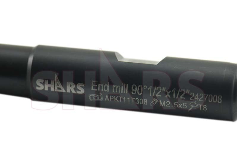 Image of Shars CNC 1 /2 inch 90 Indexable End Mill + 1PC APKT 11T308 Carbide Insert New 404-2404W+404-6540 ![