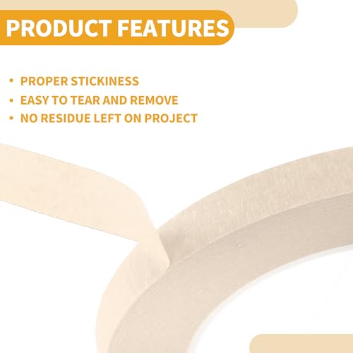 Image of 1 Pc Painters Tape Tape Easy Removal White 5000x1x0.01cm / 54.68 Yards x 0.39 Inches x 140um