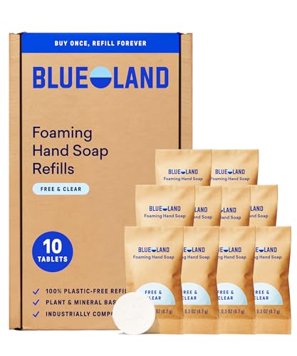 Image of BLUELAND Foaming Hand Soap Refill Tablets, 10-Pack, Fragrance Free