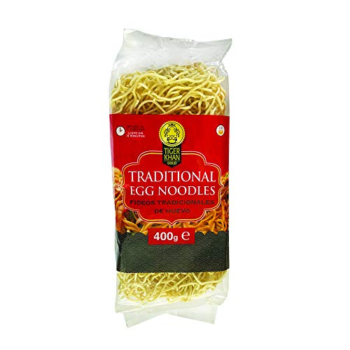 Tiger Khan Fideos de Huevo Tradicionales para Comida Asiática, 400g