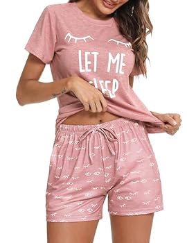 PIJAMA DE MUJER VERANO ALGODÓN MANGA CORTA