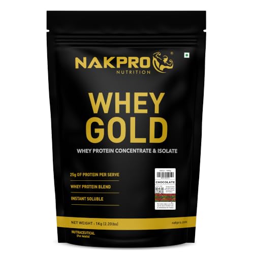 NAKPRO NUTRITION Gold Whey Protein 1kg Chocolate + Creatine 100g Blueberry-picture-21