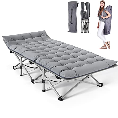 Slsy Folding Camping Cot, Folding Cot Camping Cot for Adults Portable Folding Outdoor Cot with Carry Bags for Outdoor Travel Camp Beach Vacation