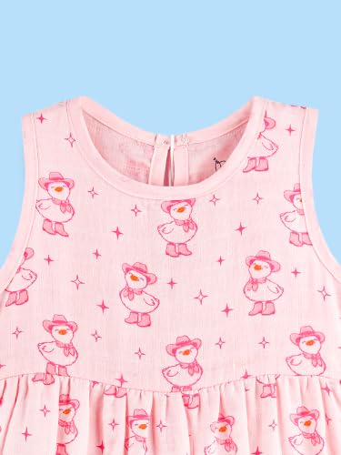 Image of Kidbea Bamboo Cotton Baby Girl Dress, Sleeveless Casual Wear Girls Frock