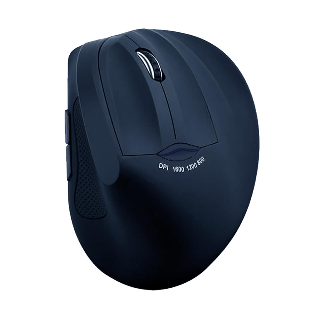 Aikchi Wireless Vertical Mouse Big Size Larger Adjustable Mouse Laptop PC Computer Mouse (Black)