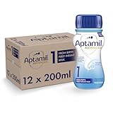 Aptamil Advanced 1 First Infant Baby Milk Ready to Use Liquid Formula, from Birth, 200ml (Pack of 12)