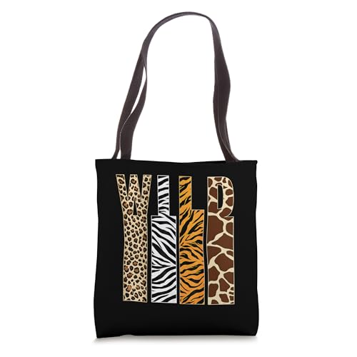 Wild Cool Animal Print Zoo Day Zebra Tiger Leopard Cheetah Tote Bag