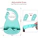 Syntus Baby Feeding Set, Waterproof Silicone Bib Easily Wipes Clean, Adjustable Soft Toddler Bibs Keep Stains Off, Silicone Suction Plate & Soft Spoons, Safe for Children