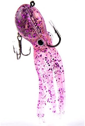 Artificial Octopus Swimbait with Skirt Tail Lingcod Rockfish Jigs for Saltwater Fishing Big Game (PVC,3.54/7.87/9.45inch,0.81/6.35/9.88oz,Mulit-Colors Option)
