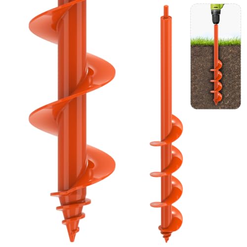 SELEWARE Auger Drill Bit for Planting 3"x24" Drill Auger for 3/8" Hex Drive