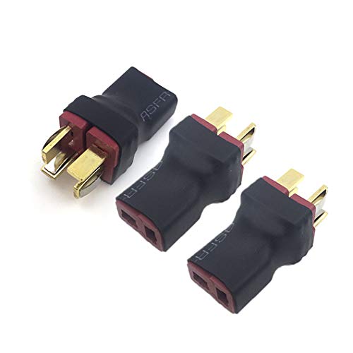 Jftech No Wire Rc Deans T Series Connector 1 Female To 2 Male T Plug In Series Power Connector Adapter For Rc Quadcopter Multirotor (Pack Of 3) #TOP4