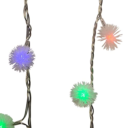 Luces de flash doble Kurt Adler con punta de bola de nieve multicolor para Navidad 4