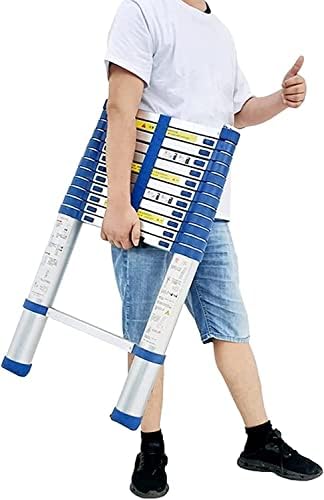 BALAMI Extending Telescopic Ladder 8m/ 7m/ 6.2m/ 5m/ 4m/ 3.8m/ 2.6m Aluminum Telescoping Extension Ladder for Home Loft RV Attic Outdoor Work Load 150kg Interesting Life (Convenient (Size : 8m/26ft