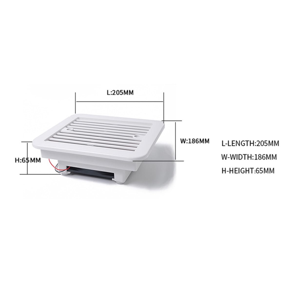 Toyvian Ventola Estrazione Aria Rv 12v Bianco Abs Rame Gomma
