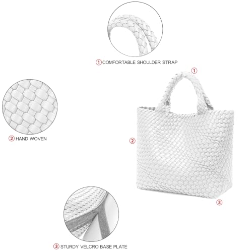Image of JINMANXUE Fashion Woven Bag Shopper Bag Travel Handbags and Purses Women Tote Bag Large Capacity Shoulder Bags