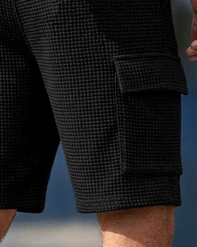 Image of AUSK Classic Relaxed Fit Cargo Stretch Shorts for Mens| Half Pant Cargo Shorts with Pockets | Casual Shorts for Mens