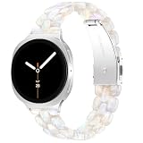 Pleixiu Lightweight Resin Strap Only for Galaxy Watch 8 Band 40mm 44mm/Galaxy Watch 8 Classic Band 46mm, 20mm Comfortable Resin Adjustable Replacement for Samsung Watch 8 Bands/Watch 8 Classic Band