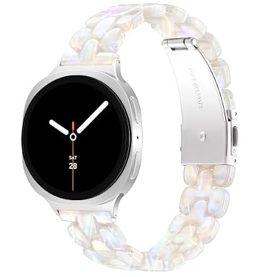 Pleixiu Lightweight Resin Strap Only for Galaxy Watch 8 Band 40mm 44mm/Galaxy Watch 8 Classic Band 46mm, 20mm Comfortable Resin Adjustable Replacement for Samsung Watch 8 Bands/Watch 8 Classic Band