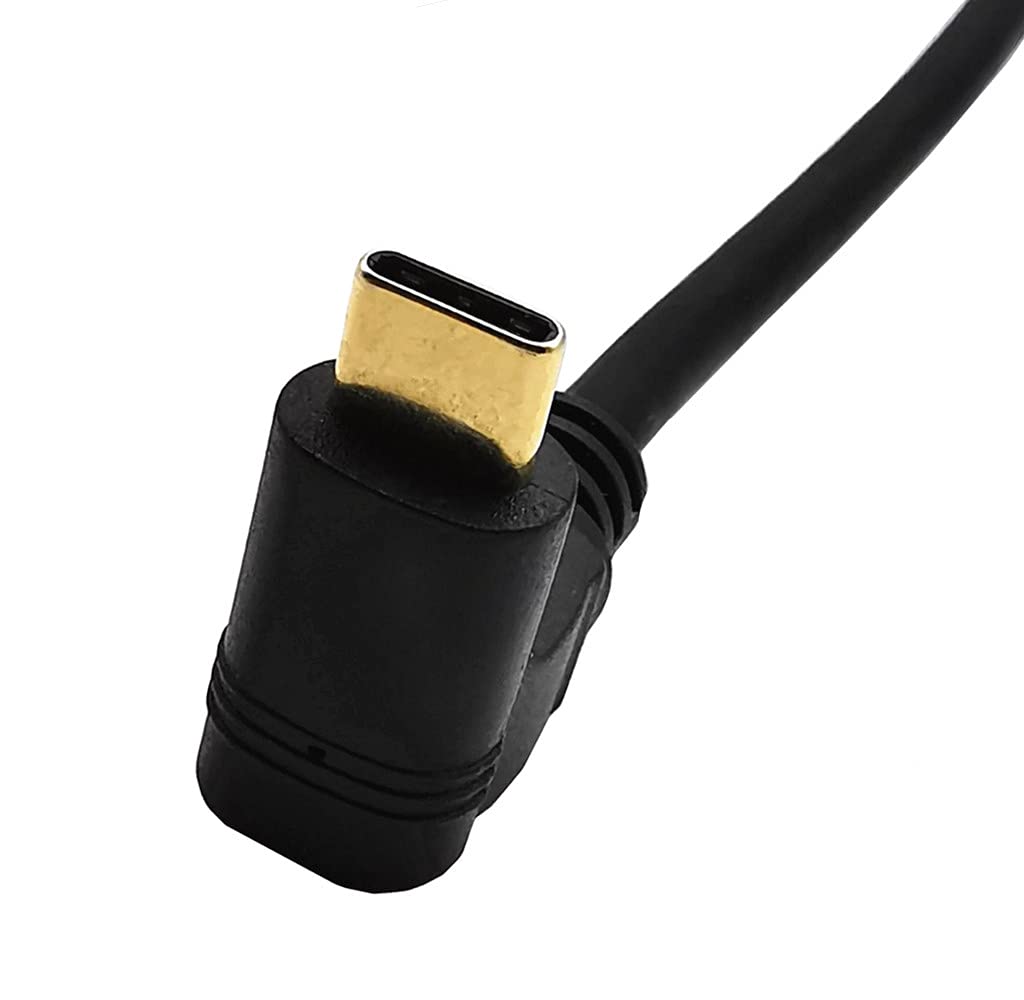 Cavo USB C 30 Cm Angolato 90° | Destro E Sinistro | Ricarica Veloce 3A E Trasferimento Dati 10Gbps | Per MacBook, Tablet, Smartphone Samsung E Google - 4