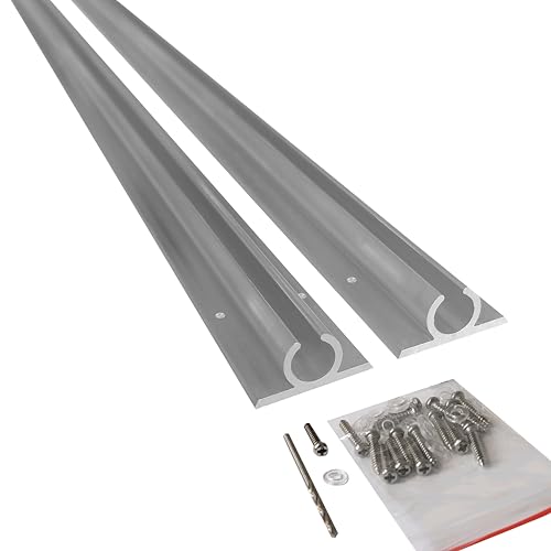 Awning C-Rail Aluminium Channel Track for Campervan Motorhome & Caravan Anodised Strip Durable Rust-Resistant KEDER UK (2 x 1.2m holes and screws)