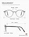 TIJN Blue Light Blocking Glasses for Women Men Vintage Thick Round Rim Frame Eyeglasses (Transparent Grey)