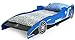 Leomark Moderne Lit d'enfant Enfant avec Matelas Couleur Bleu Chambre pour Les Enfants Meubles pour Enfants Confortable Fonctionnel Formule 1 Sport Dimensions du Matelas:140x70