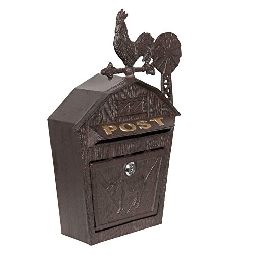 Clayre & Eef 6Y3214 brievenbus Ca. 24 x 9 x 38 cm - Afbeelding 3