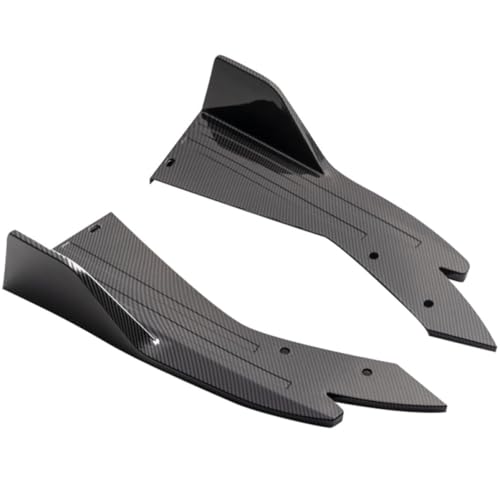 Lèvres de pare-chocs arrière sportives en ABS noir de 48cm pour protection de voiture 2 pièces