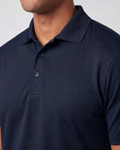 Image of 3 Pack:Mens Quick Dry Fit Polo Shirt Short Sleeve Golf Tennis Clothing Active Wear Athletic Performance Tech Sports Essentials Moisture Wicking Casual Dri-Fit T Shirts Set
