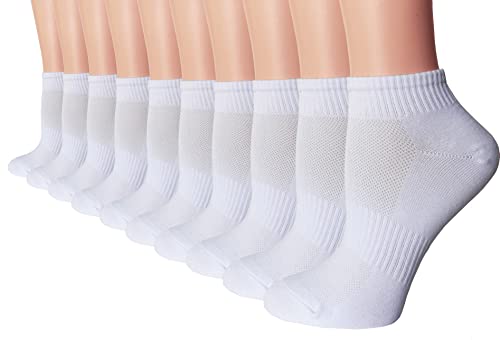 FORMEU Women's Moisture Wicking Athletic Low Cut Ankle Cotton Socks Cushion or Non Cushion Comfortable 4/6/10 Pairs - Main Image