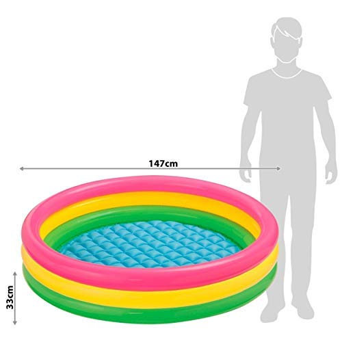 VWretails Sunset Glow Pool - Soft Inflatable Baby Pool Bath Water Tub for Kids (Multicolored) (3 Ft - 34 inch Diameter X 10 inch Height) 1