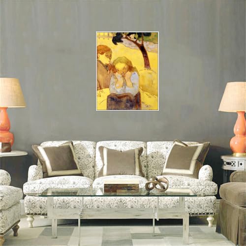 Tableau toile Human 50x40cm avec cadre blanc premium - 2