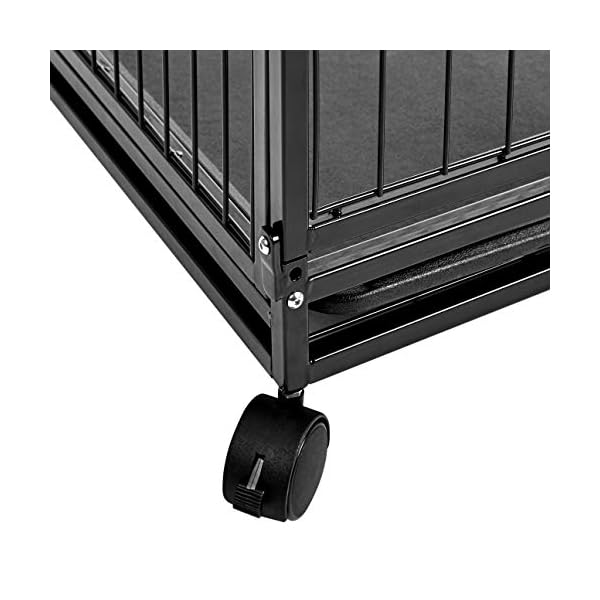Amazon Basics Heavy Duty Stackable Pet Kennel with Tray, 42-inch Amazon Basics Heavy Duty Stackable Pet Kennel with Tray, 42-inch