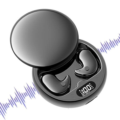 Auriculares inalámbricos - compactos auriculares bluetoth compactos | Diseño ultra ligero con sonido de bajo profundo, auricular recargable de forma cómoda para el gimnasio de fitness de entrenamiento