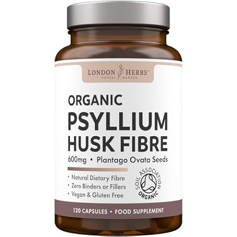 London Herbs Organic Psyllium Husk Capsules 1200mg Cover