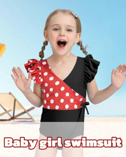 Image of Mioglrie Toddler Baby Swimsuit Girl Bathing Suit Girl 2T 3T 4T 5T 6T Girls One Piece Swimsuits Color Block Swimwear