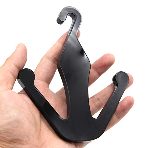 2 Pack Upgrade Simple Acrylic Shoe Hanger Holder Compatible with Peloton Bike and Peloton Bike + (Black)