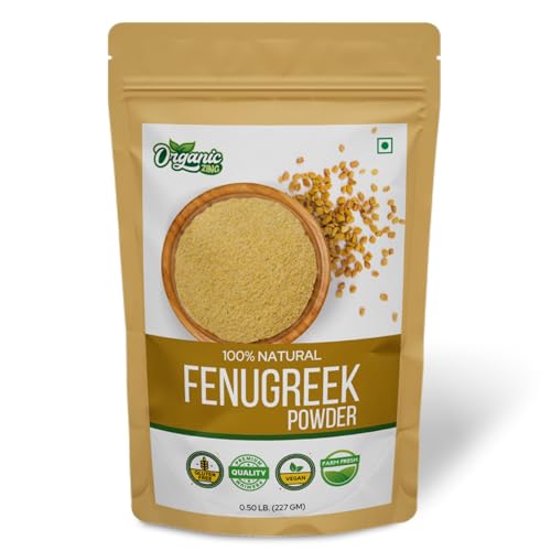 Organic Zing Fenugreek Powder - 227 g / 8 oz | Finely Ground Seed Powder for Cooking & DIY Use