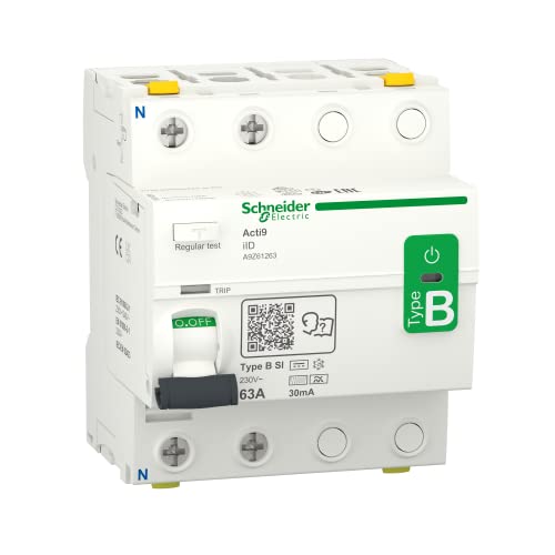Schneider Electric - Acti9 iID - interrupteur différentiel - 2P - 63A - 30mA - type B - SI - 230V - A9Z61263