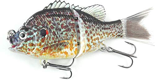 5" Bluegill Swimbait/Glidebait Hard Bass, Musky, and Pike Fishing Lure