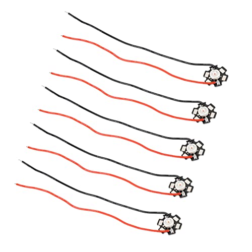 PATIKIL 0.8" LED Chip Bulb, 5 Pack 350mA 1W COB Light Beads Light Copper Bracket with Wire for DIY Lighting Fixtures Orange