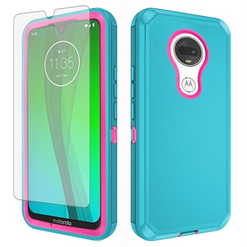 Coque Moto G7 et G7 Plus antichoc avec film de protection écran robuste hybride Asuwish