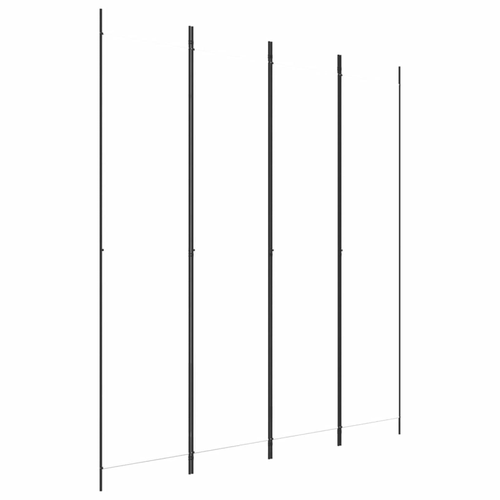 Homgoday Divisorio a 4 Pannelli Bianco 200x220 cm Tessuto, Privacy Divisorio per Ambienti, Pieghevole
